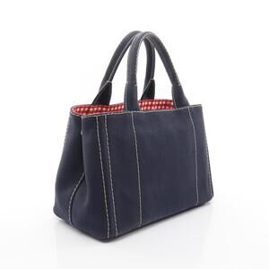 Prada Canapa Tote Bag Canvas Navy Blue